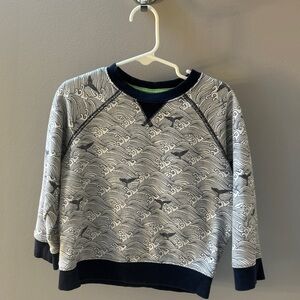 Whale Print Pullover sweatshirt 3T